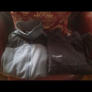2 Columbia Mens fleece jackets size xl/small